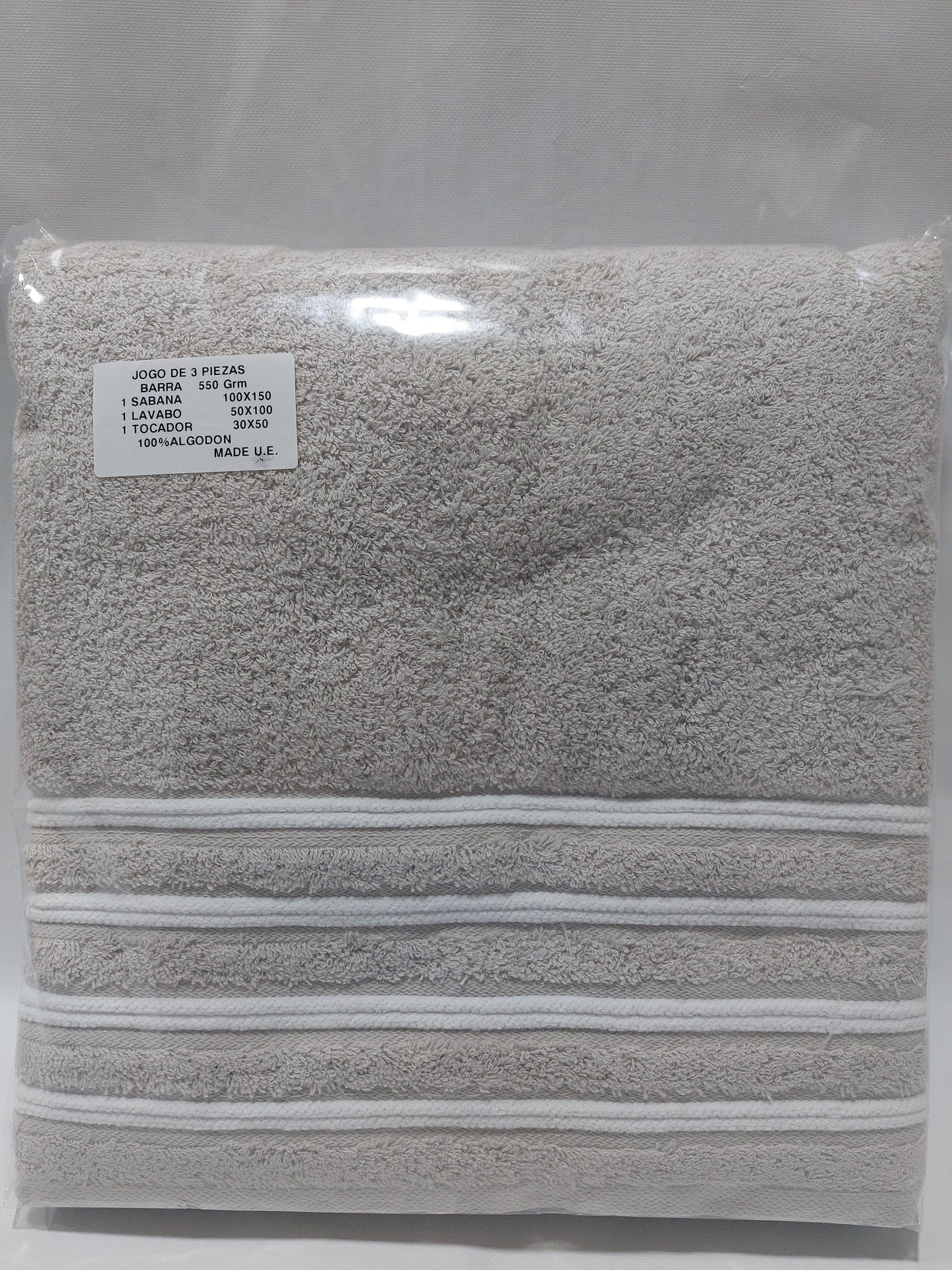 Juego de Toallas Baño 100% Algodón 550gr/m2