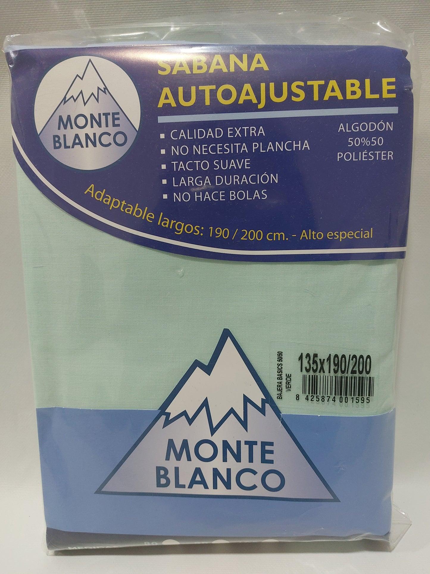 Sábana Auto Ajustable Colores: MONTE BLANCO