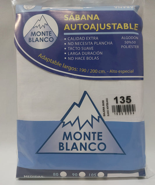 Sábana Auto Ajustable Colores: MONTE BLANCO