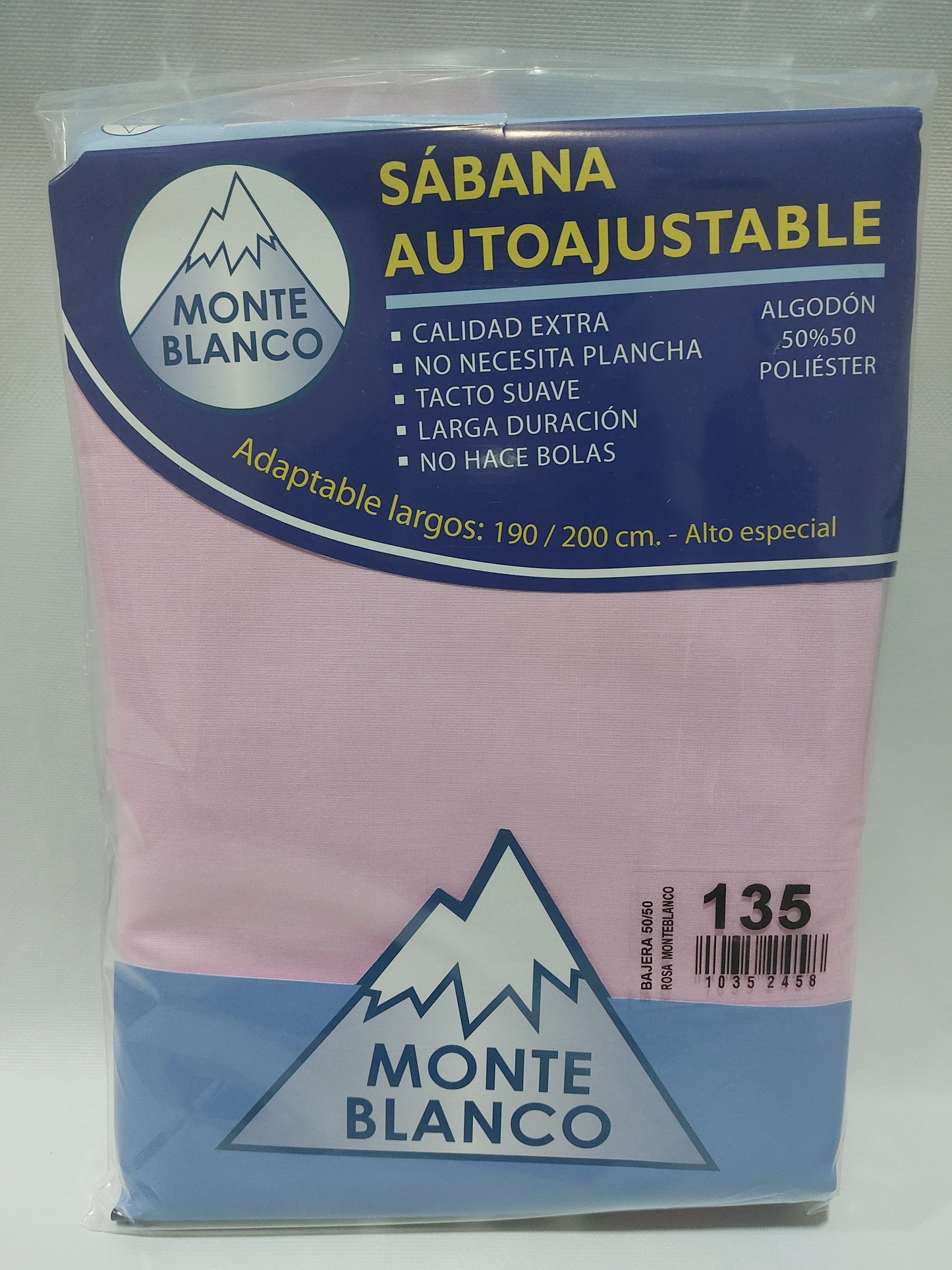 Sábana Auto Ajustable Colores: MONTE BLANCO