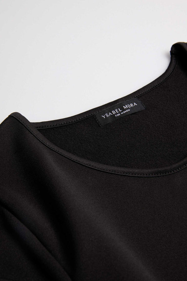 Camiseta Barata Mujer Térmica Encaje Manga Larga Ysabel Mora Color Negro  Talla S (48)